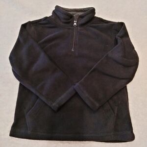 Children's Place black fleece zip up pullover sweater. New!